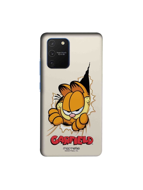 

macmerise White & Orange Heres Garfield Samsung Galaxy S10 Lite Garfield Back Case