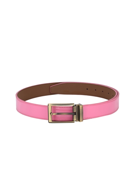 

Calvadoss Men Pink & Silver-Toned Solid Belt