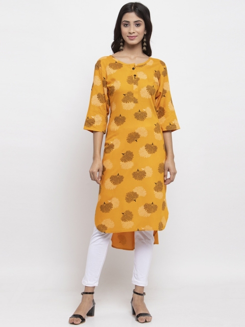 

NEUDIS Women Yellow Printed Kurta