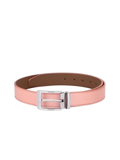 

Calvadoss Men Pink Solid Sustainable Belt