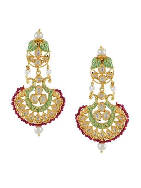 

Imittire Green & Red Classic Drop Earrings