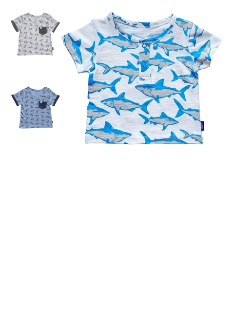 

The Flybees Kids Pack Of 3 Printed Cotton Round Neck T-shirt, Multi