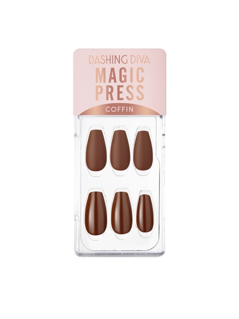 

Dashing Diva Chocolate Cashmere Press On Gel Artificial Nails, Brown