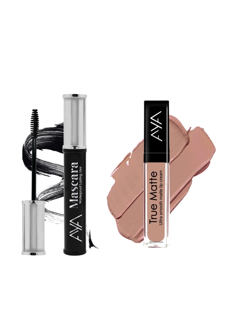 

AYA Black Lasting Mascara (10ml) and Brown Nude Ultra Smooth Matte LipGloss (6ml)