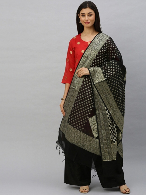 

Ishin Women Red & Black Woven Design Unstitched Dress Material
