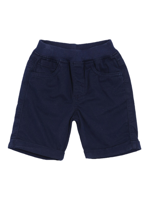 

Aomi Boys Navy Blue Solid Regular Fit Regular Shorts