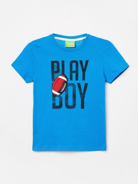 

Bossini Boys Blue Printed Round Neck T-shirt