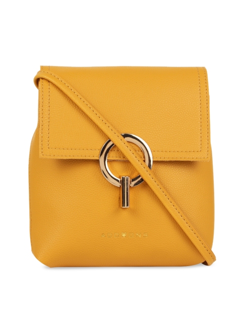 

Addons Mustard Yellow Solid Sling Bag