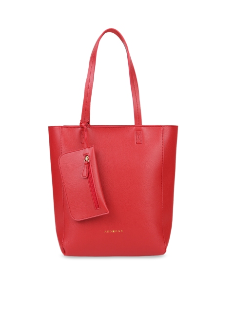 

Addons Red Solid Tote Bag