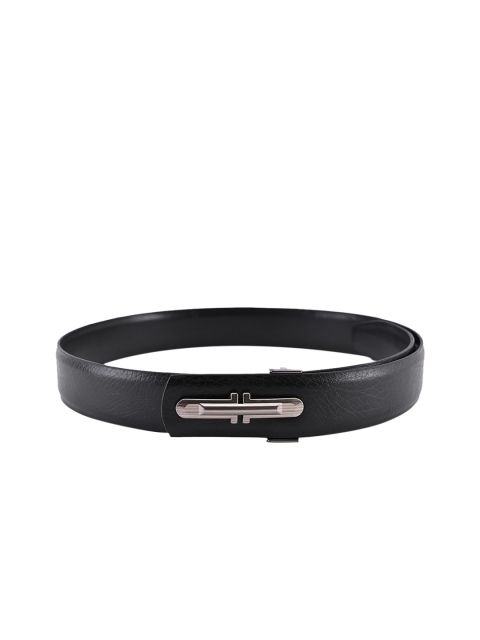 

BuckleUp Men Black Textured Belt