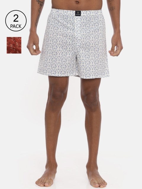 

IMYOUNG Men Pack Of 2 Assorted Pure Cotton Boxers IMYBXRPK254