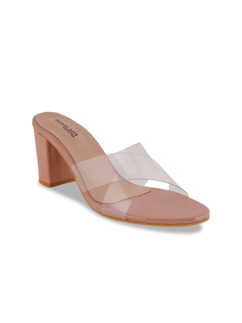 

SCENTRA Women Nude-Coloured Solid Sandals