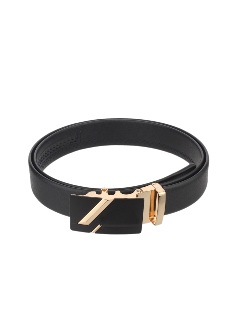 

Calvadoss Men Black Textured Sustainable Belt