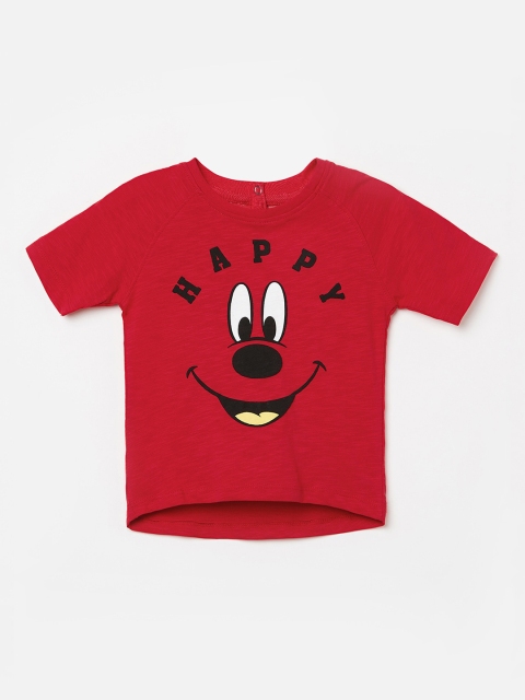 

Juniors by Lifestyle Boys Red Printed Round Neck Cotton T-shirt