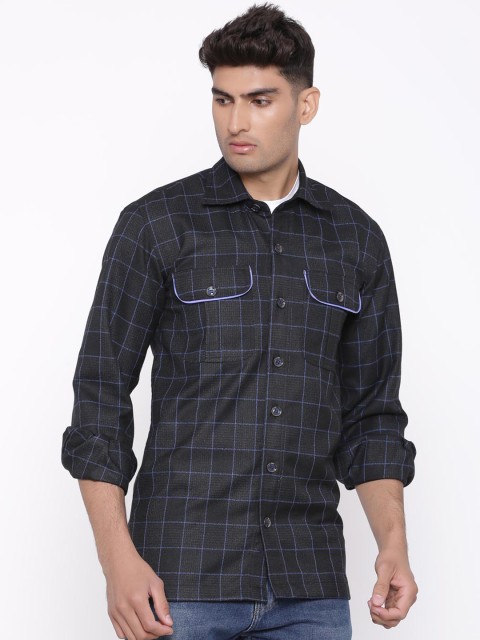 

Tistabene Men Black Checked Shacket