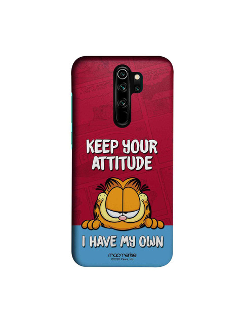 

macmerise Maroon & Orange Cartoon Characters Attitude Garfield Xiaomi Redmi Note 8 Pro Back Case