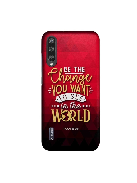 

macmerise Red & Black Macmerise Illustrations Be The Change Xiaomi Mi A3 Back Case
