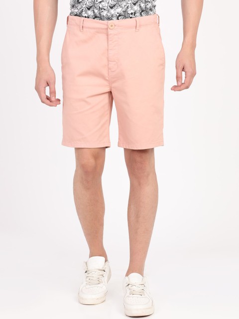 

Breakbounce Men Pink Solid Slim Fit Regular Shorts