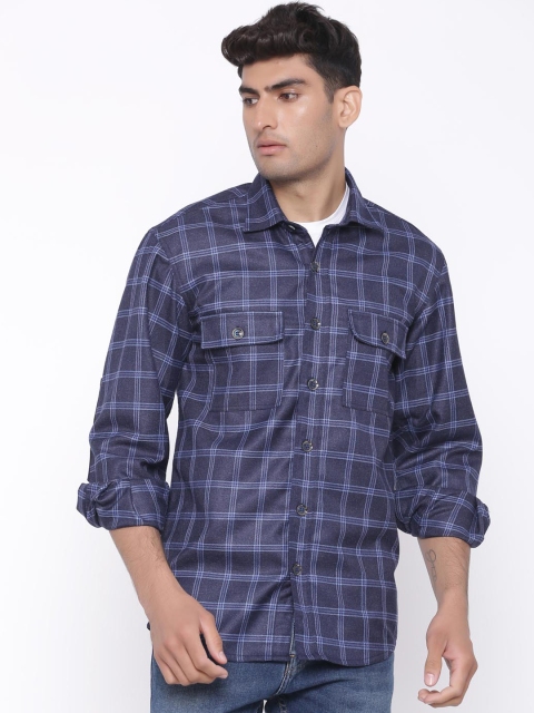 

Tistabene Men Blue Checked Tailored Jacket