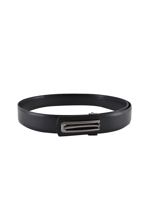 

BuckleUp Men Black Solid Belt