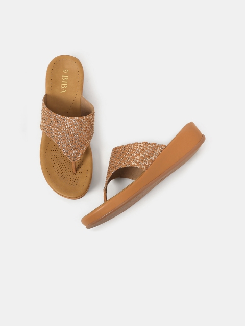 

Biba Women Brown Textured Comfort Heels