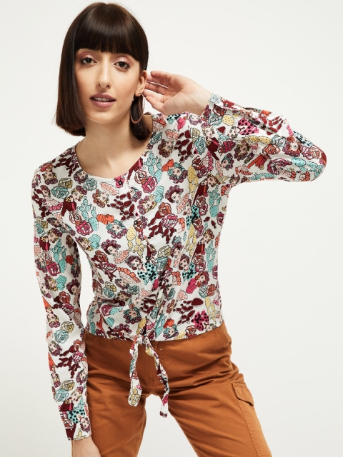 

max Women Off-White Printed Top