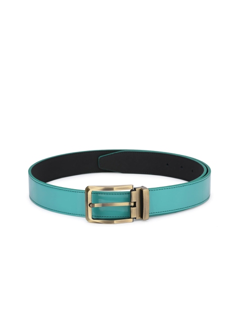

Calvadoss Men Turquoise Blue & Silver-Toned Solid Belt