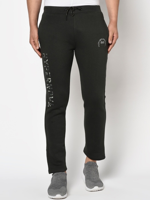 

Octave Men Dark Green Printed Track Pants
