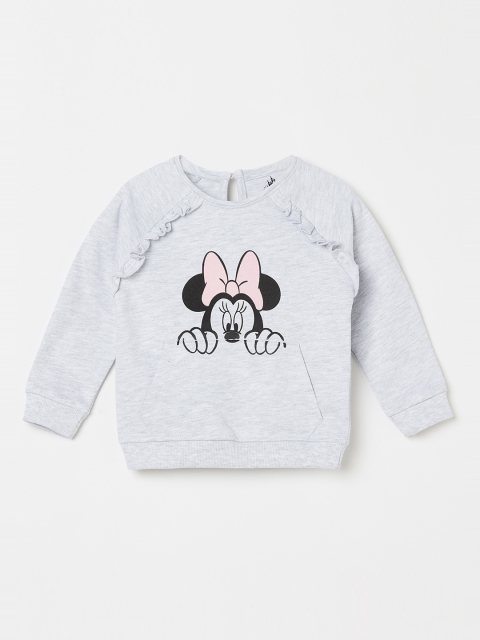 

Juniors by Lifestyle Girls Grey Melange Printed Sweatshirt