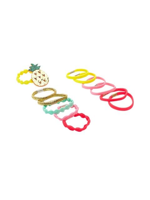 

Toniq Kids Set Of 12 Ponytail Holders, Red