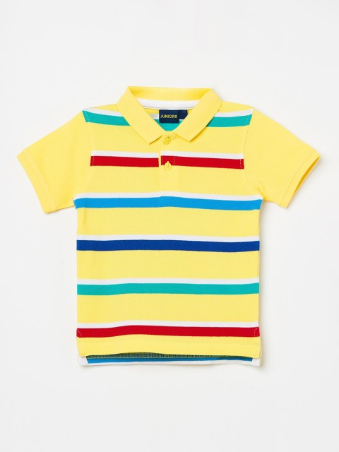 

Juniors by Lifestyle Boys Yellow Striped Polo Collar T-shirt