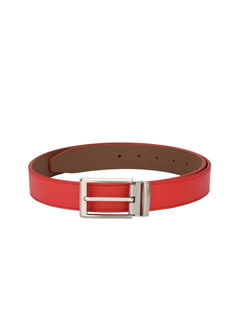 

CALVADOSS Men Red Solid Buckle Belt