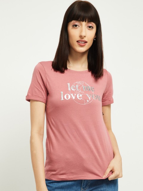 

max Women Pink Printed Top