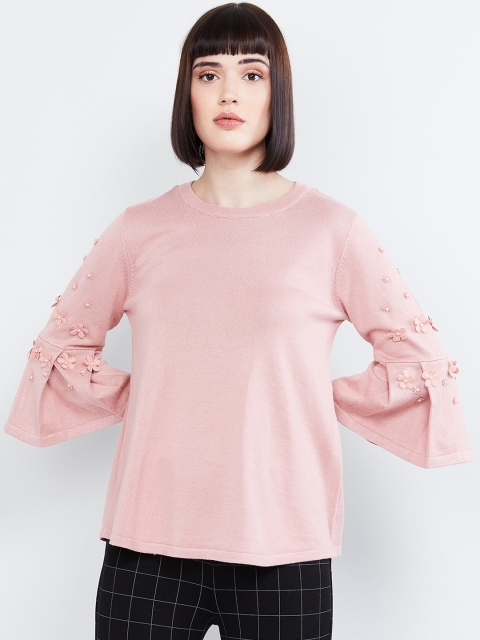 

max Women Pink Solid Top