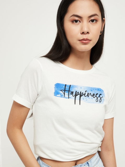 

max Women White Solid Top