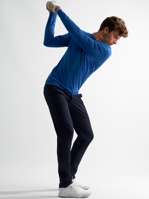 

Inesis By Decathlon Men Navy Blue Regular Fit Solid Chinos
