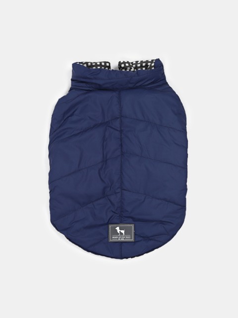 

Heads Up For Tails Navy Blue Solid Cozy Pupper Dog Jacket