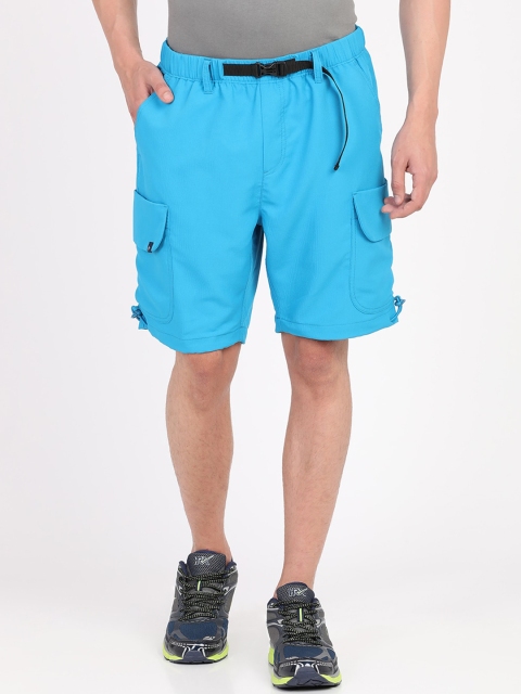 

Breakbounce Men Blue Solid Regular Fit Cargo Shorts