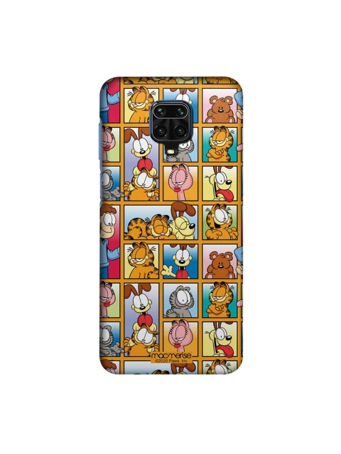 

macmerise Brown & Blue Garfield Collage Xiaomi Redmi Note 9 Pro Max Back Case