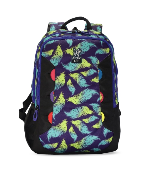 

Arctic Fox Kids Blue & Yellow Floral Printed Backpack