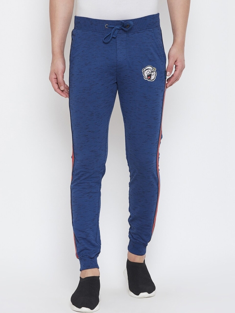 

Popeye Men Blue Solid Straight-Fit Joggers