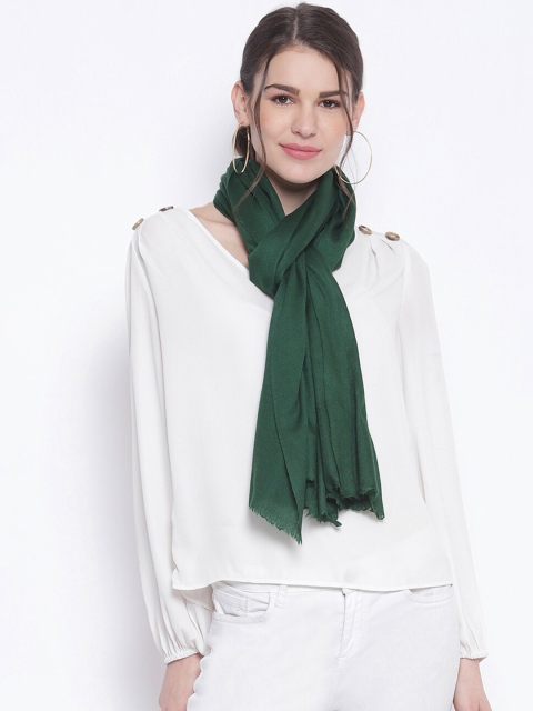 

Tossido Unisex Green Solid Sustainable Pure Cashmere Wool Stole