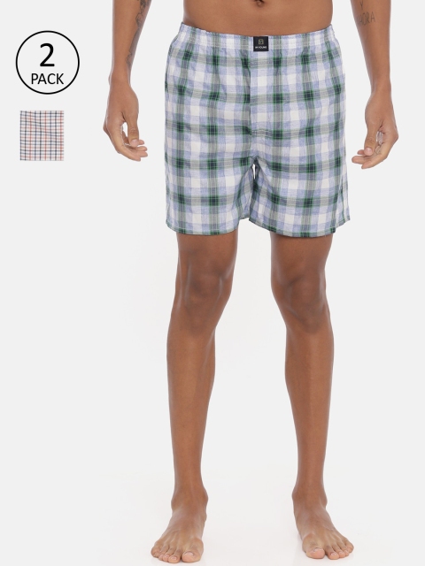 IMYOUNG Men Pack Of 2 Assorted Pure Cotton Boxers IMYBXRPK245
