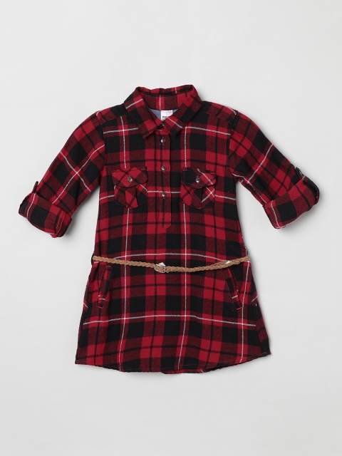 

max Girls Red Checked Shirt Style Top