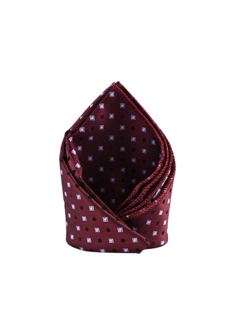 

BuckleUp Men Maroon & Purple Self-Design Pocket Square