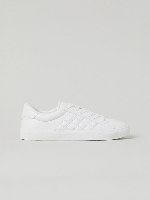 

H&M Men White Quilted Trainers