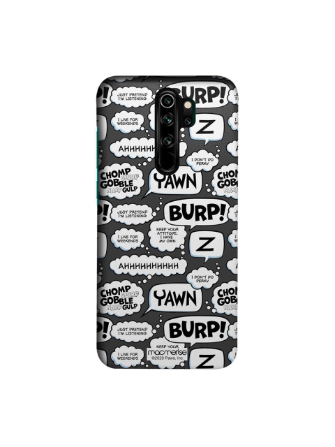 

macmerise Charcoal Grey & White Moods Of Garfield Xiaomi Redmi Note 8 Pro Back Case