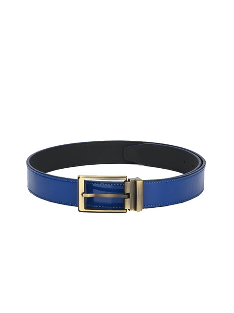 

Calvadoss Men Blue & Silver-Toned Solid Belt