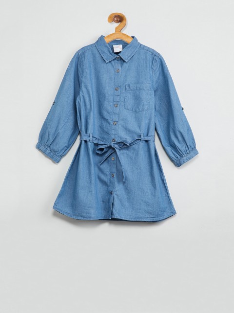 

max Girls Blue Solid Top