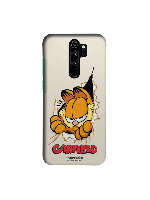 

macmerise White & Orange Cartoon Characters Heres Garfield Xiaomi Redmi Note 8 Pro Back Case